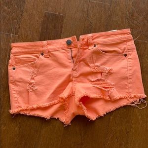 Peach NWOT jean shorts